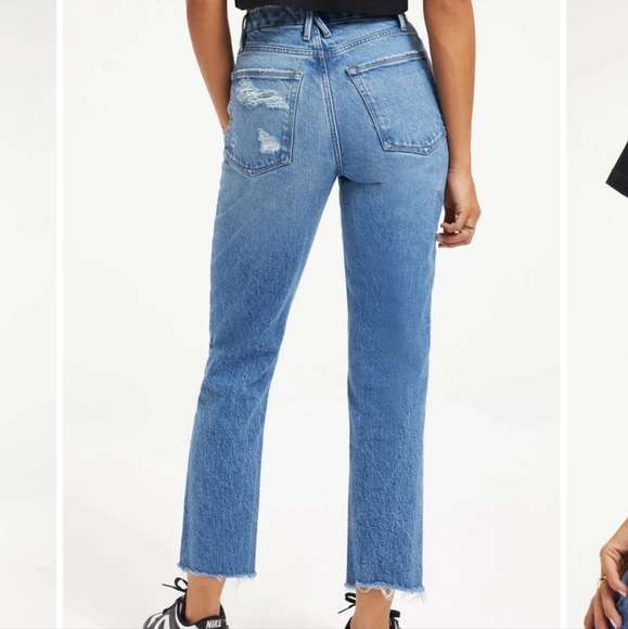 Good American Good Vintage Frayed Hem Jeans - Picture 3 of 10